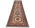 11 Feet Beige Kazak Afghan Hand Knotted Wool Runner Rug